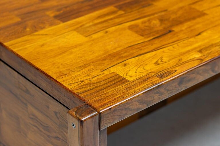 Rare large jacaranda executive desk by Jorge Zalszupin, L’Atelier São Paulo 1960