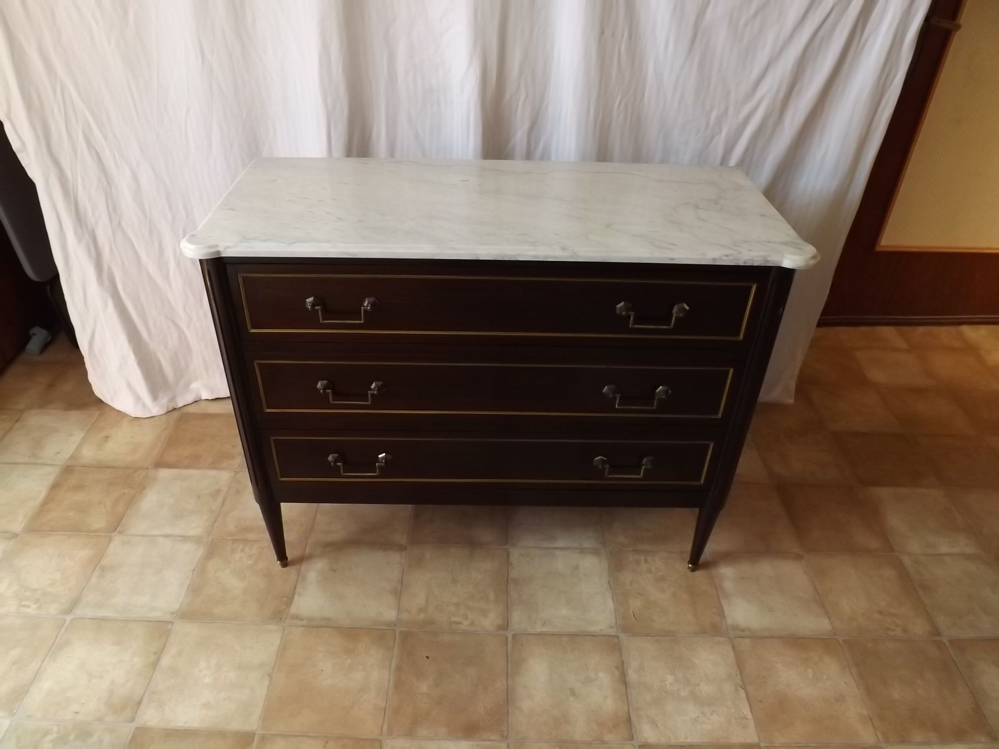 Chest of drawers mahogany Louis XVI 1970