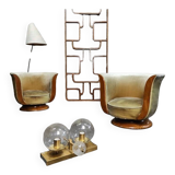 Pair of Art Deco armchairs 1930 "Le Malandre"