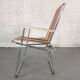 Old folding armchair seaside vintage orange black yellow