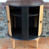 Low cabinet with curtains