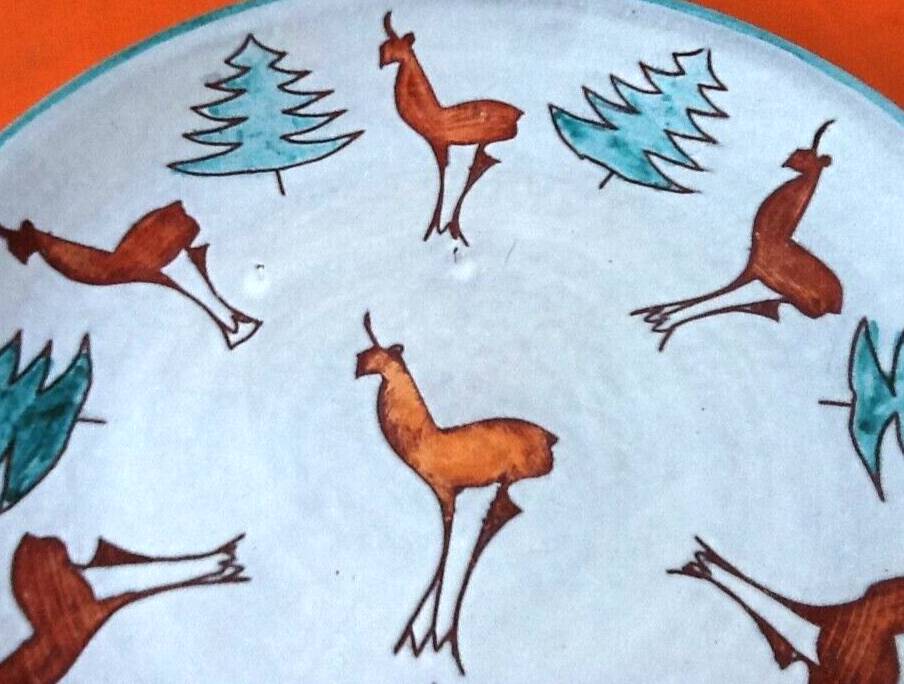 1960s Small plate / Empty pocket enamelled terracotta Pont de Fossé