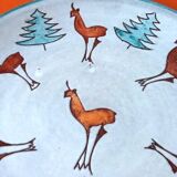 1960s Small plate / Empty pocket enamelled terracotta Pont de Fossé