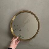 Old gilded round mirror, 33 cm