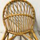 Adult basket armchair in vintage wicker rattan 1960s
