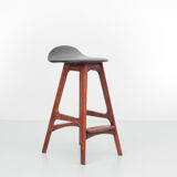 Tabouret de bar scandinave en palissandre modèle OD61. H 62 cm.