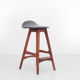 Scandinavian bar stool in OD61 style rosewood. H 62 cm.