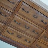 Antique French Oak Apothecary / Filing Cabinet / Kitchen Island, 1920/30s