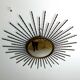 Vintage metal sunburst mirror 1970s