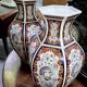 Pair of baluster vases in Imari porcelain