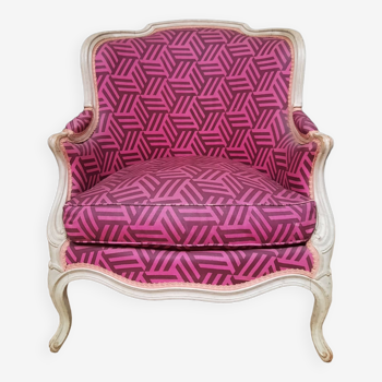 Louis XVI style upholstered Bergere