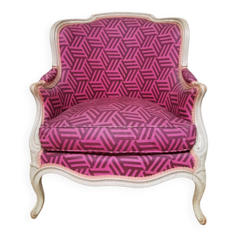 Louis XVI style upholstered Bergere