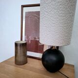 Lampe boule en bois vintage