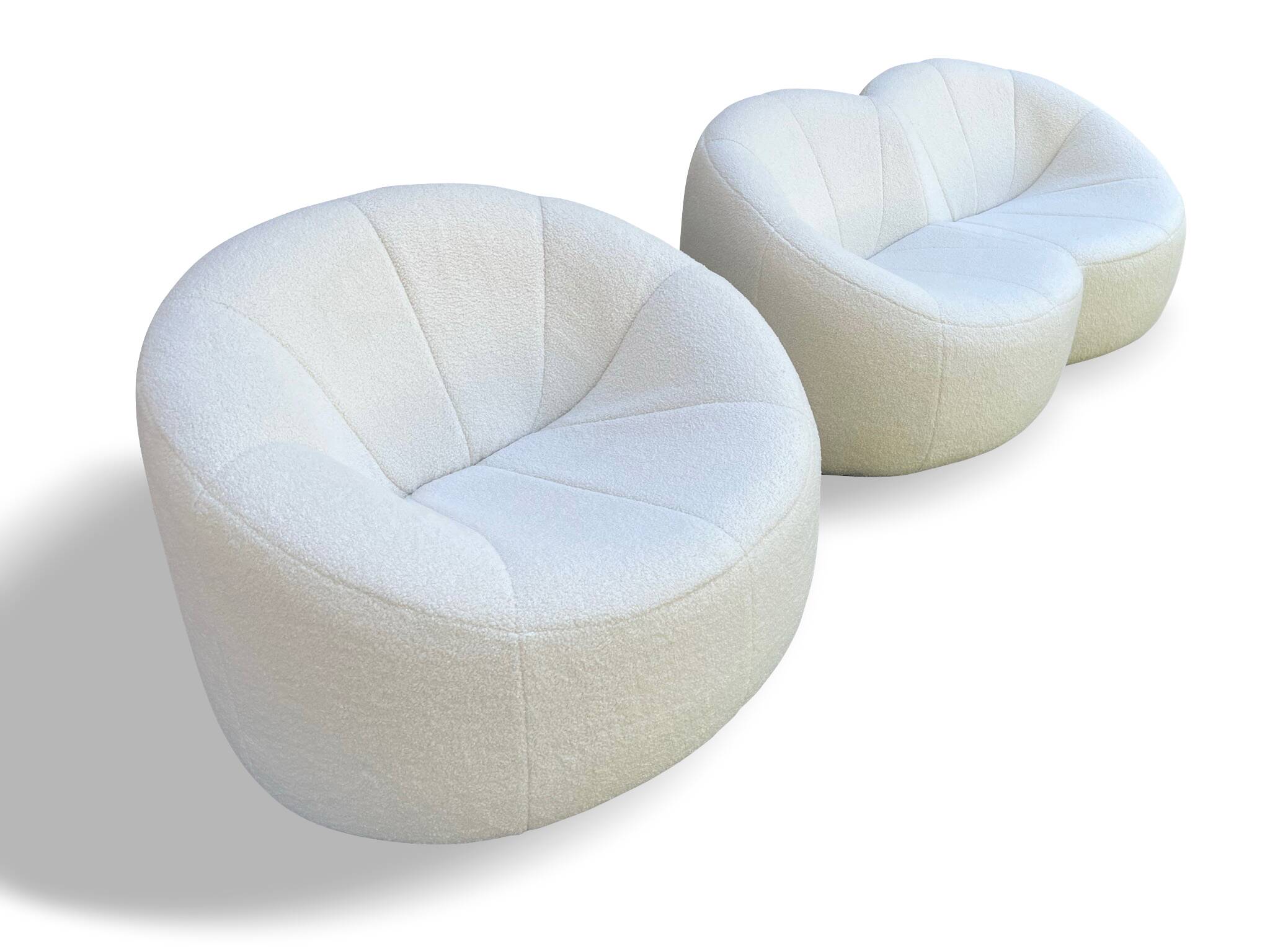 sofa + armchair "Pumpkin" by Pierre Paulin reupholstered