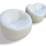sofa + armchair "Pumpkin" by Pierre Paulin reupholstered