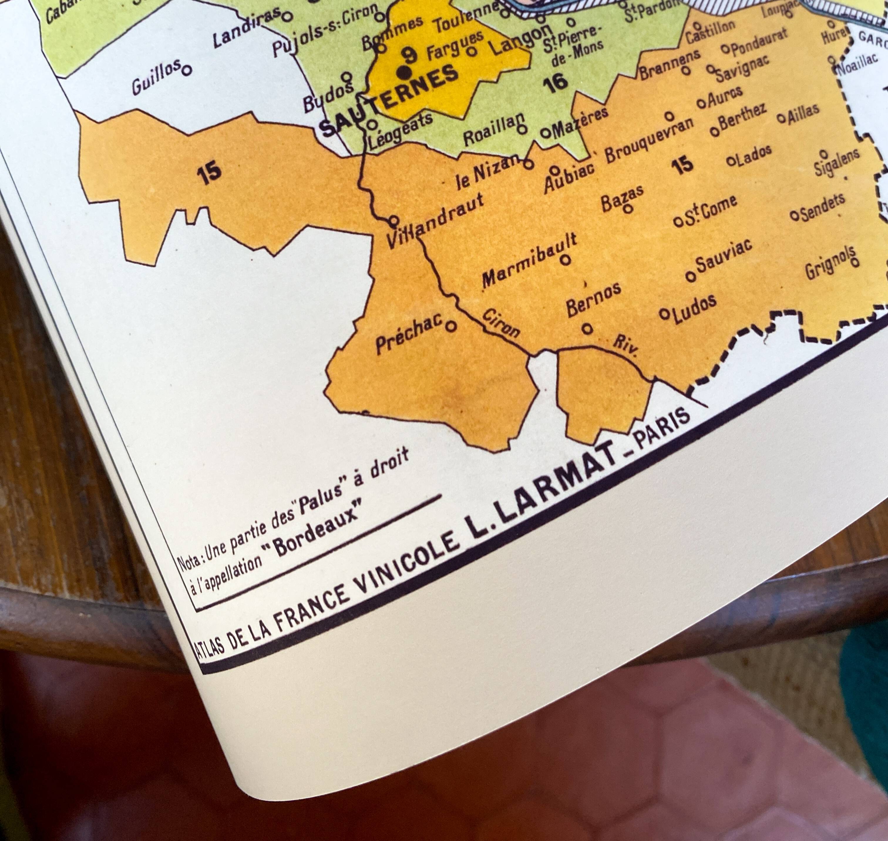 Carte de la France vinicole en 1949