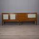 VINTAGE 1960S WOODEN SIDEBOARD WITH BAR COMPARTMENT, ITALIAN DESIGN