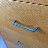 Vintage oak chest of drawers from the 1960s.