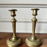 Pair of bronze candlesticks