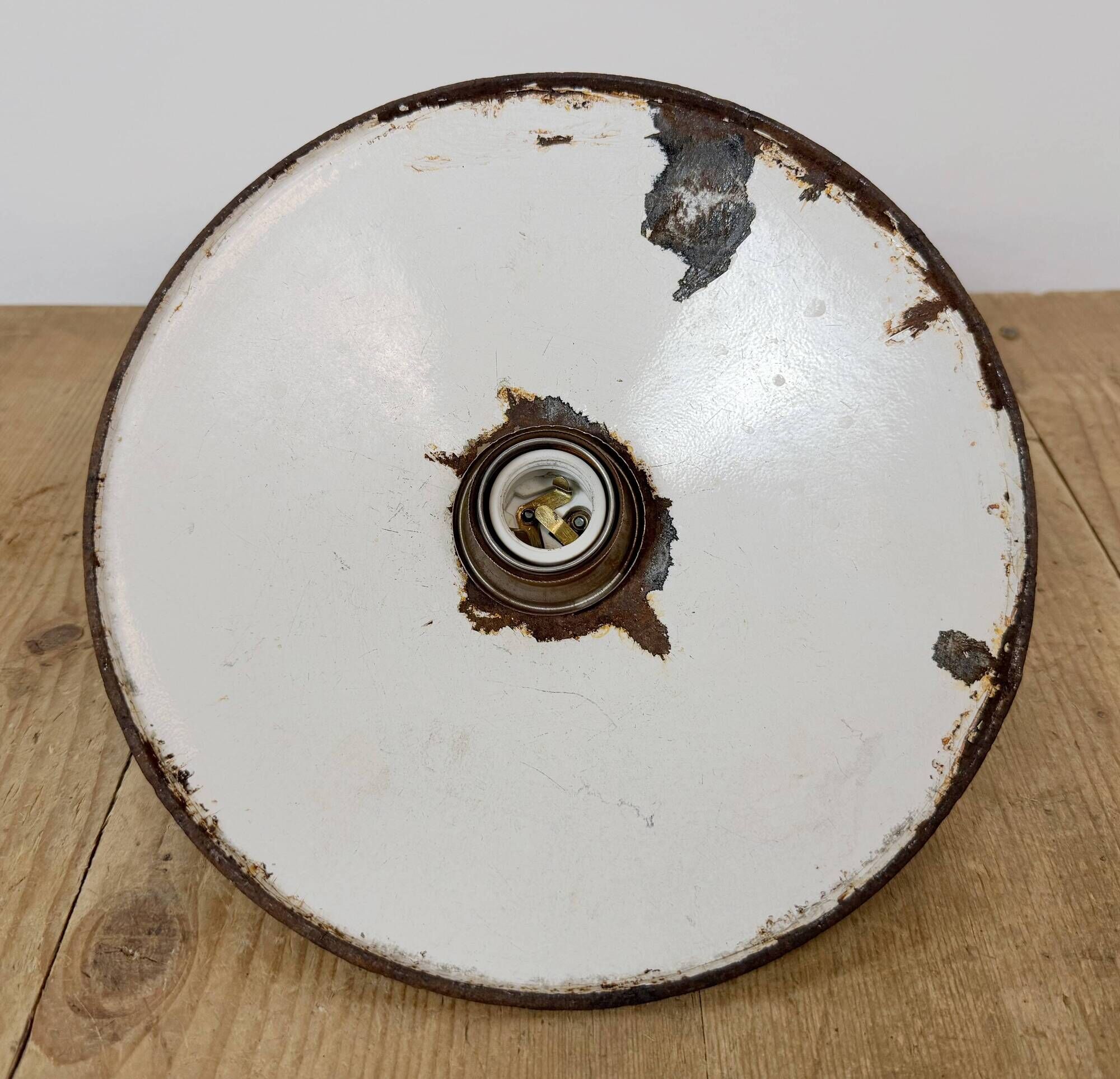 Industrial Green Enamel Light, 1950s