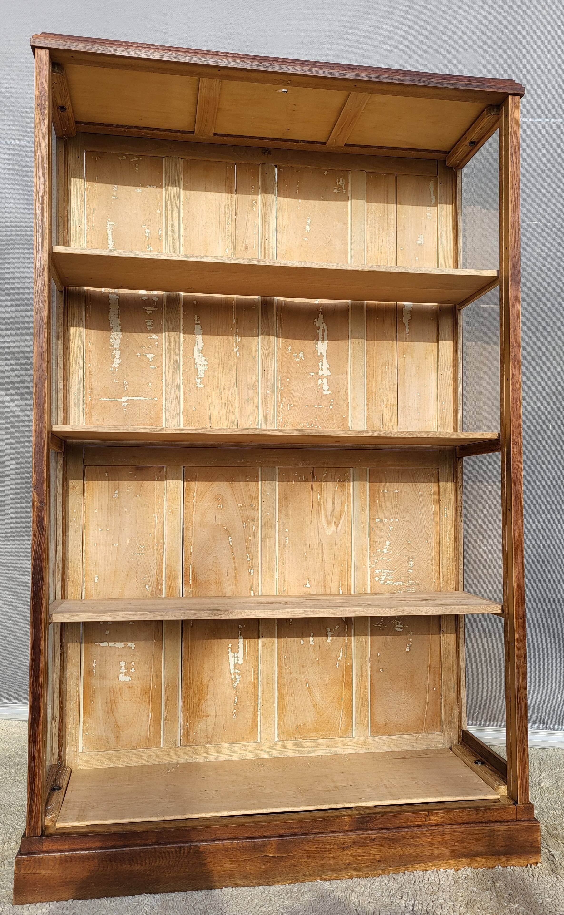 Art Deco oak museum display case