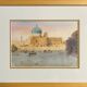 Orientalist Watercolor Painting Mosque signed 20th century signed
