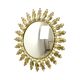 Mid Century Copper Plated Metal Sun Mirror Deknudt Convex 50cm