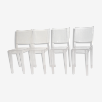 4 chaises "la marie" design par Philippe Starck en 1999 éditées par Kartell en 2003