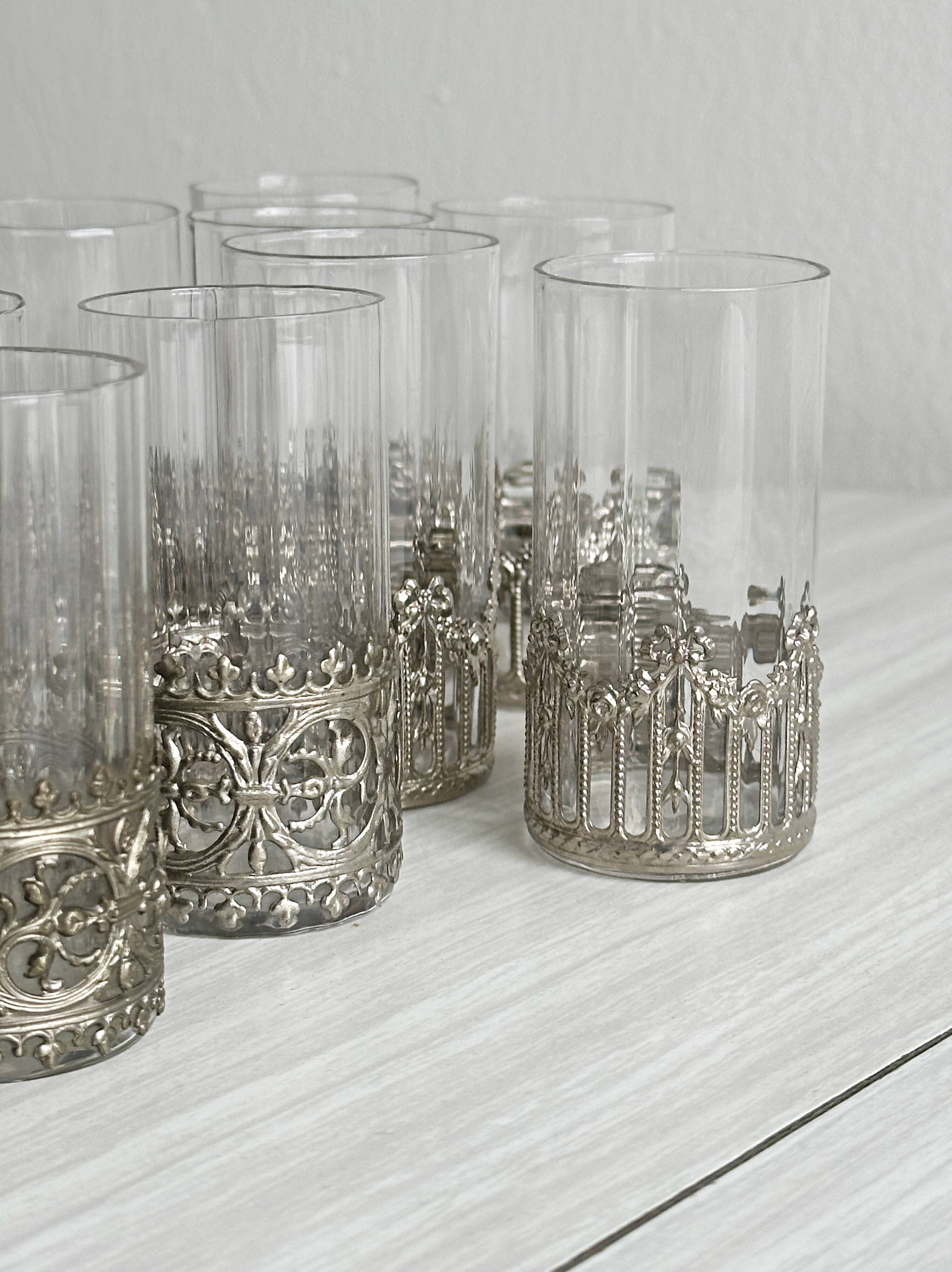 Lot de soliflores en verre cannelé