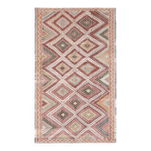 Tapis Kilim décoratif vintage coloré 6x10, 185x311 cm