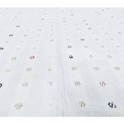 1970s White Handwoven Vintage Turkish Wool Flatweave Kilim Rug 157x188