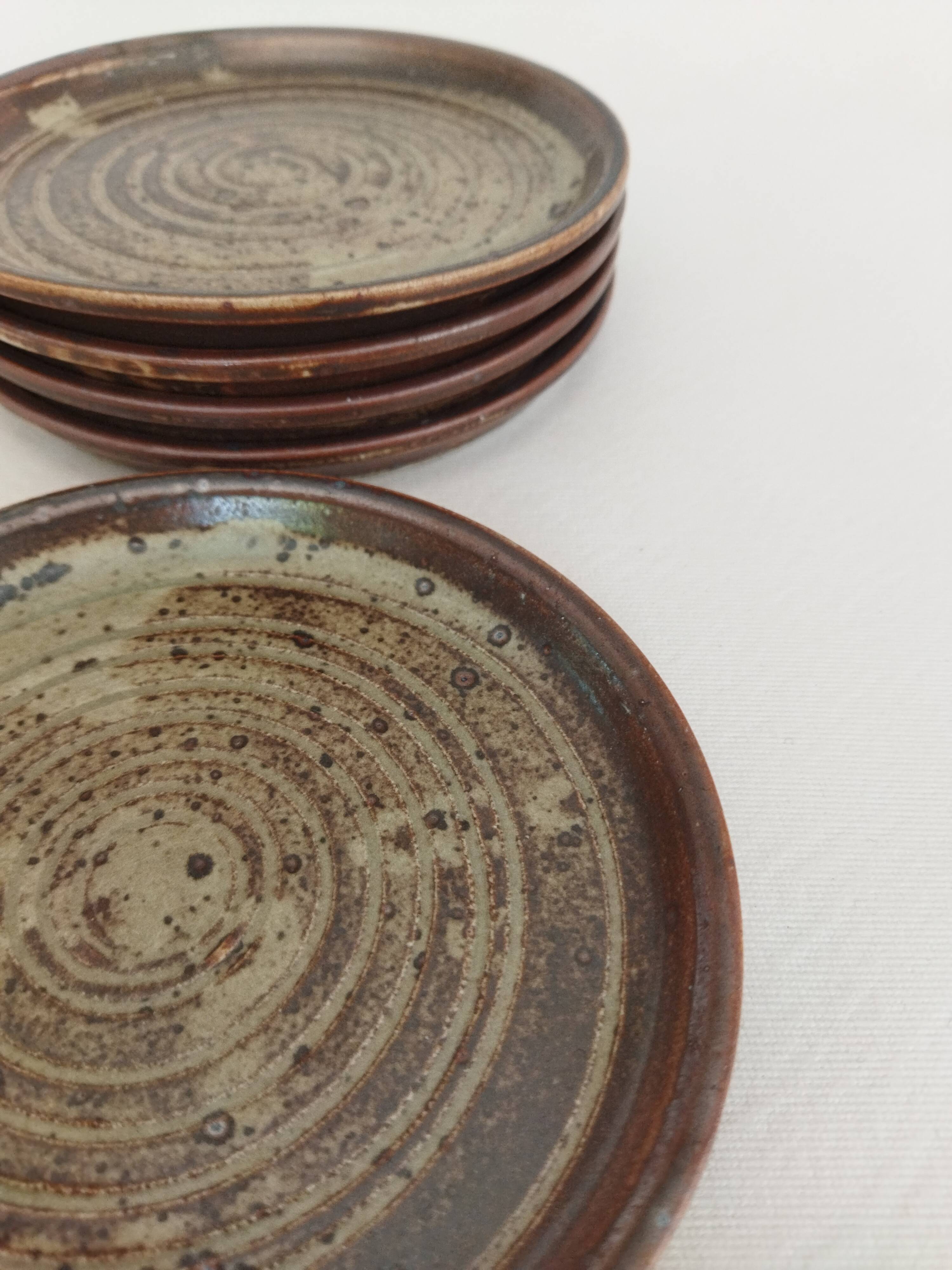 Stoneware tapas plates Rocaille Japan