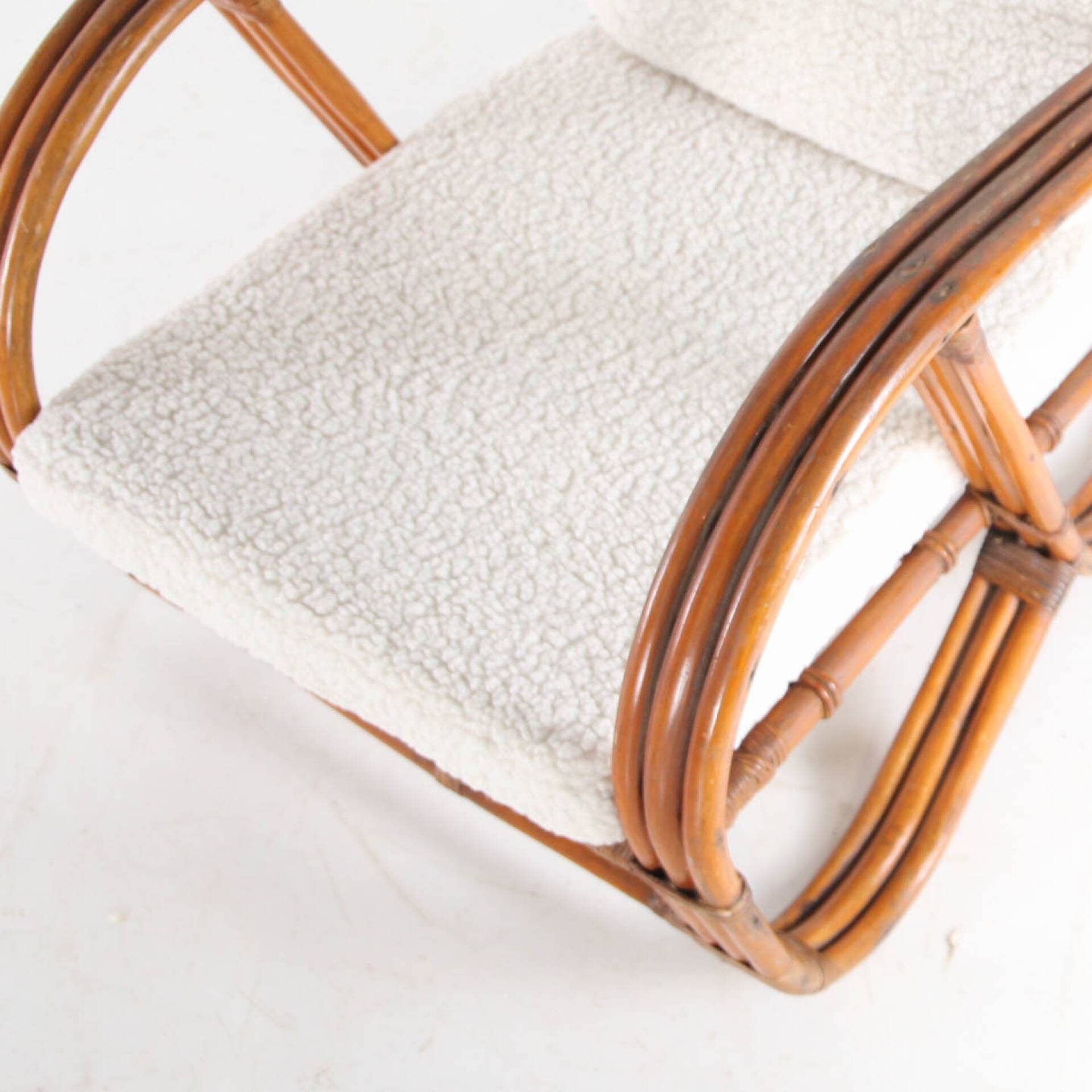 "Bretzel" armchair in rattan