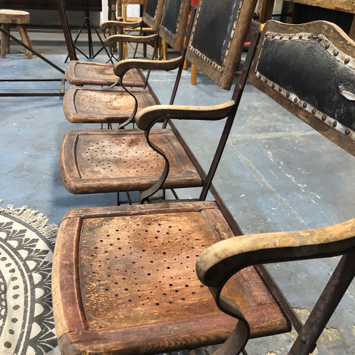 Old cinema seats, early 20th century