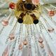Murano chandelier with pink tassels with 3 lights
