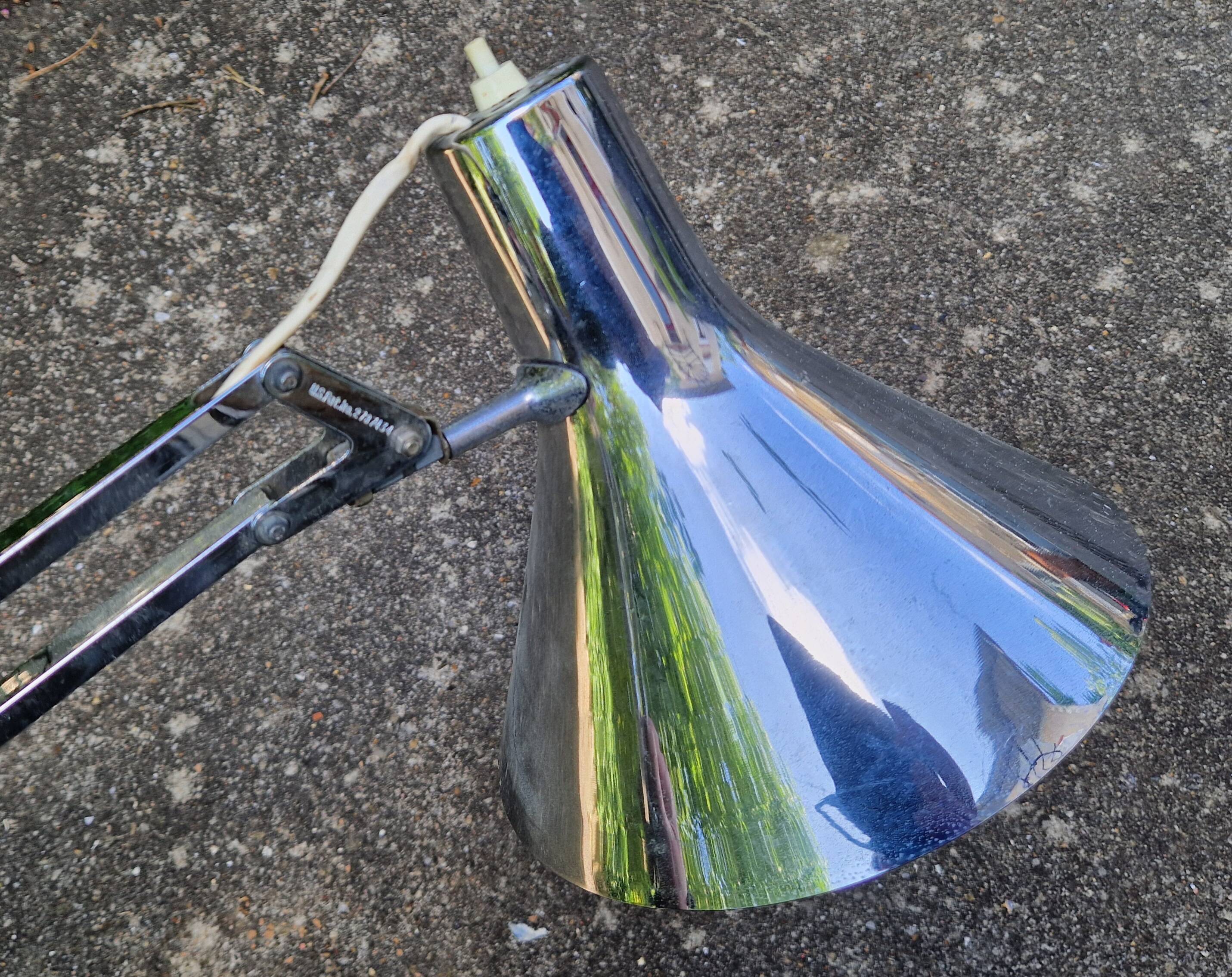 LUXO Jac Jacobsen EO 1961 chrome articulated lamp