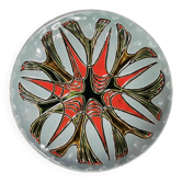 Decorative ceramic wall plate, Kravsko, Czechoslovakia, 1960s