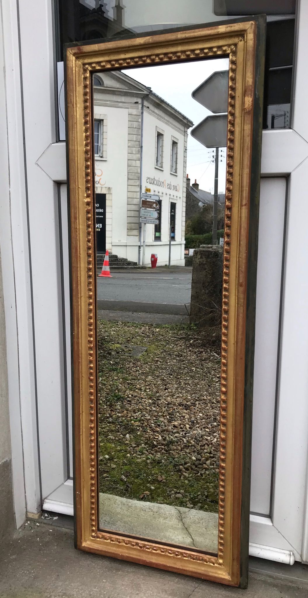 Miroir doré début XXème 101 x 35 cm