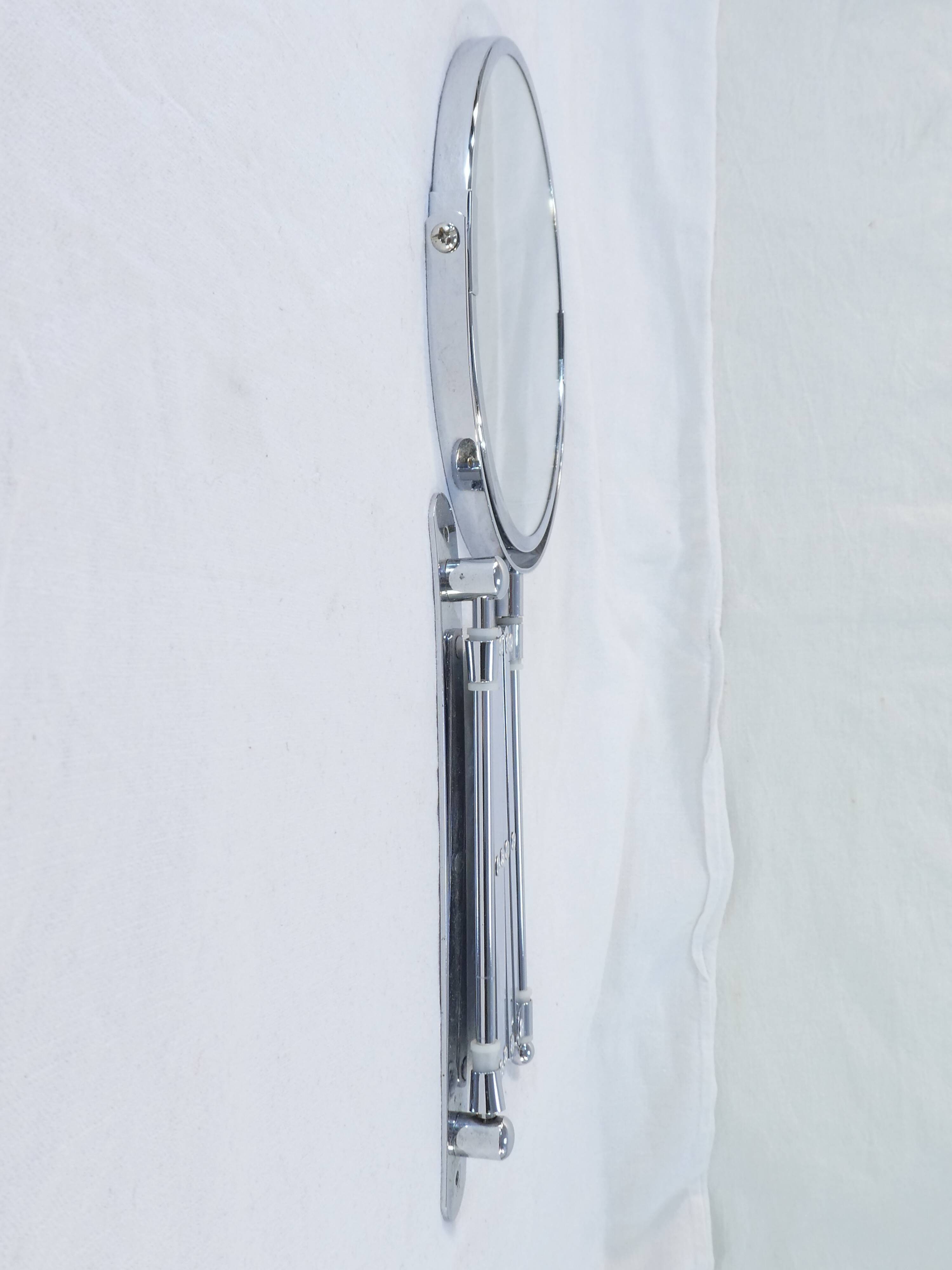 Vintage metal accordion wall mirror