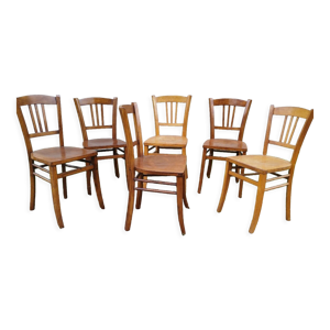 Série 6 chaises bistrot