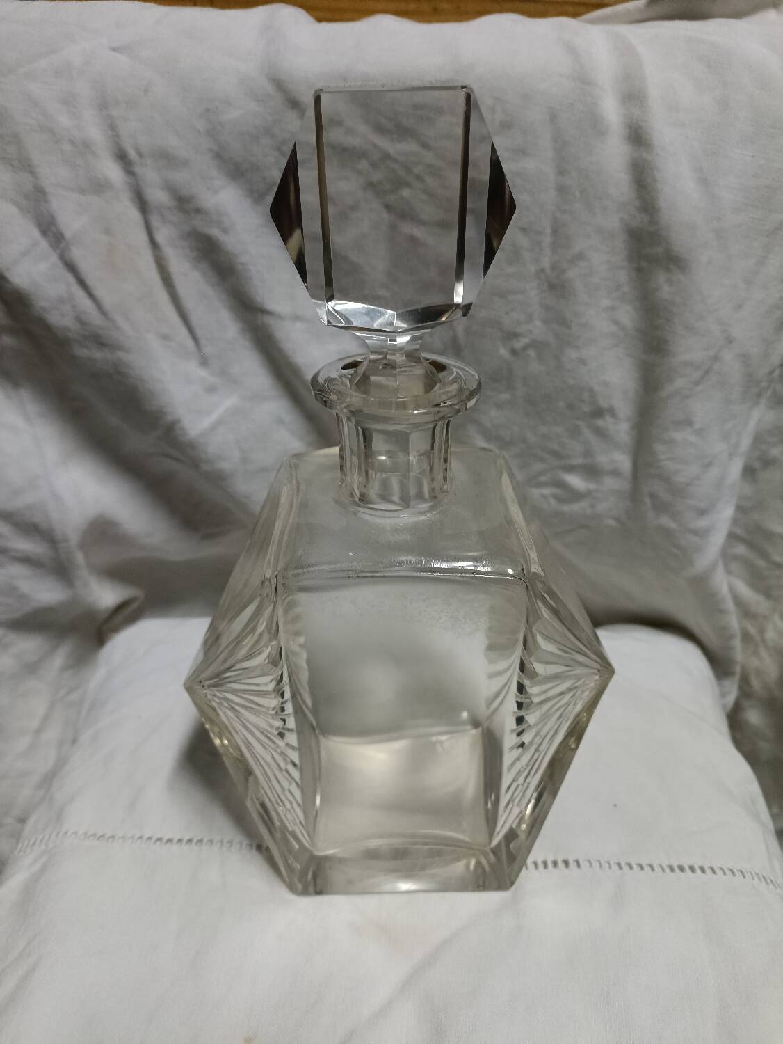 Art Deco crystal carafe