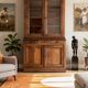 Two-body oak sideboard, circa 1890 — antique glasses and assembly