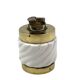 Tommaso Barbi, Smoking set white ashtray and table lighter, B Ceramiche, ca. 1970