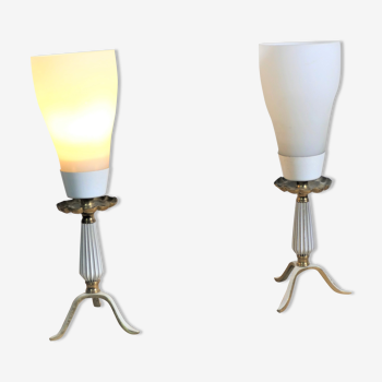 Paire de lampes de chevet vintage