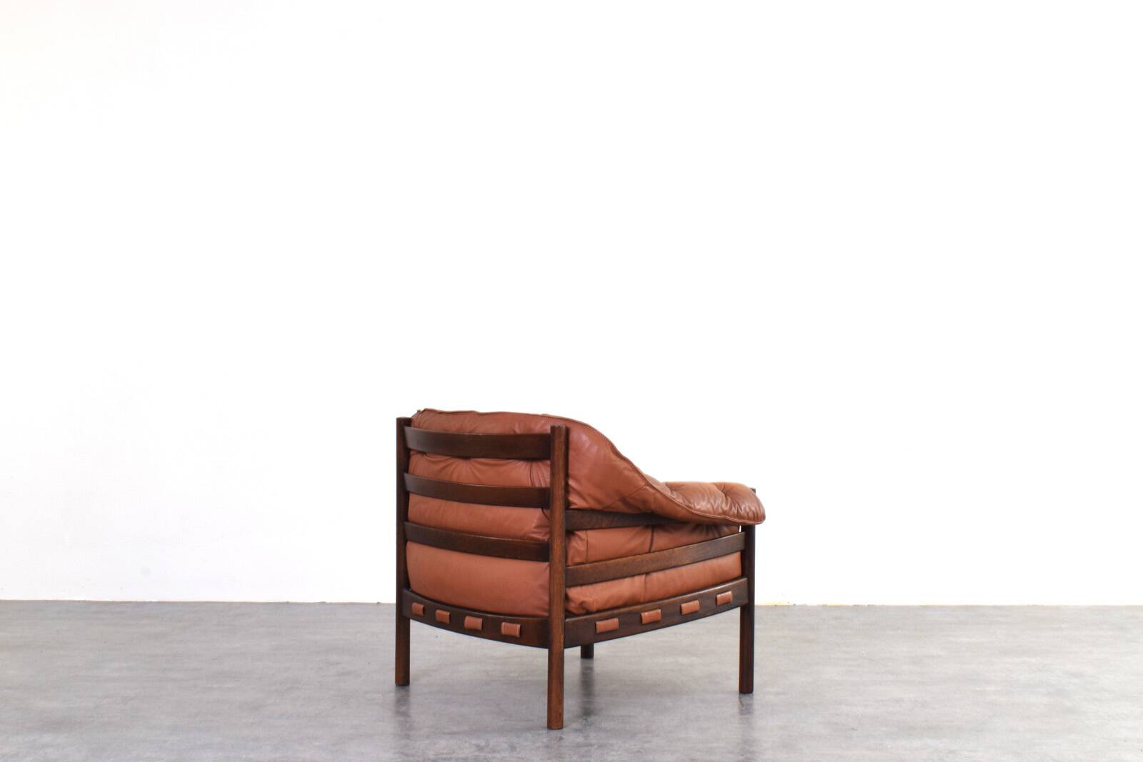 Mid-Century Oak & Leather Armchairs by Arne Norell for Coja, 1960s, Set 4