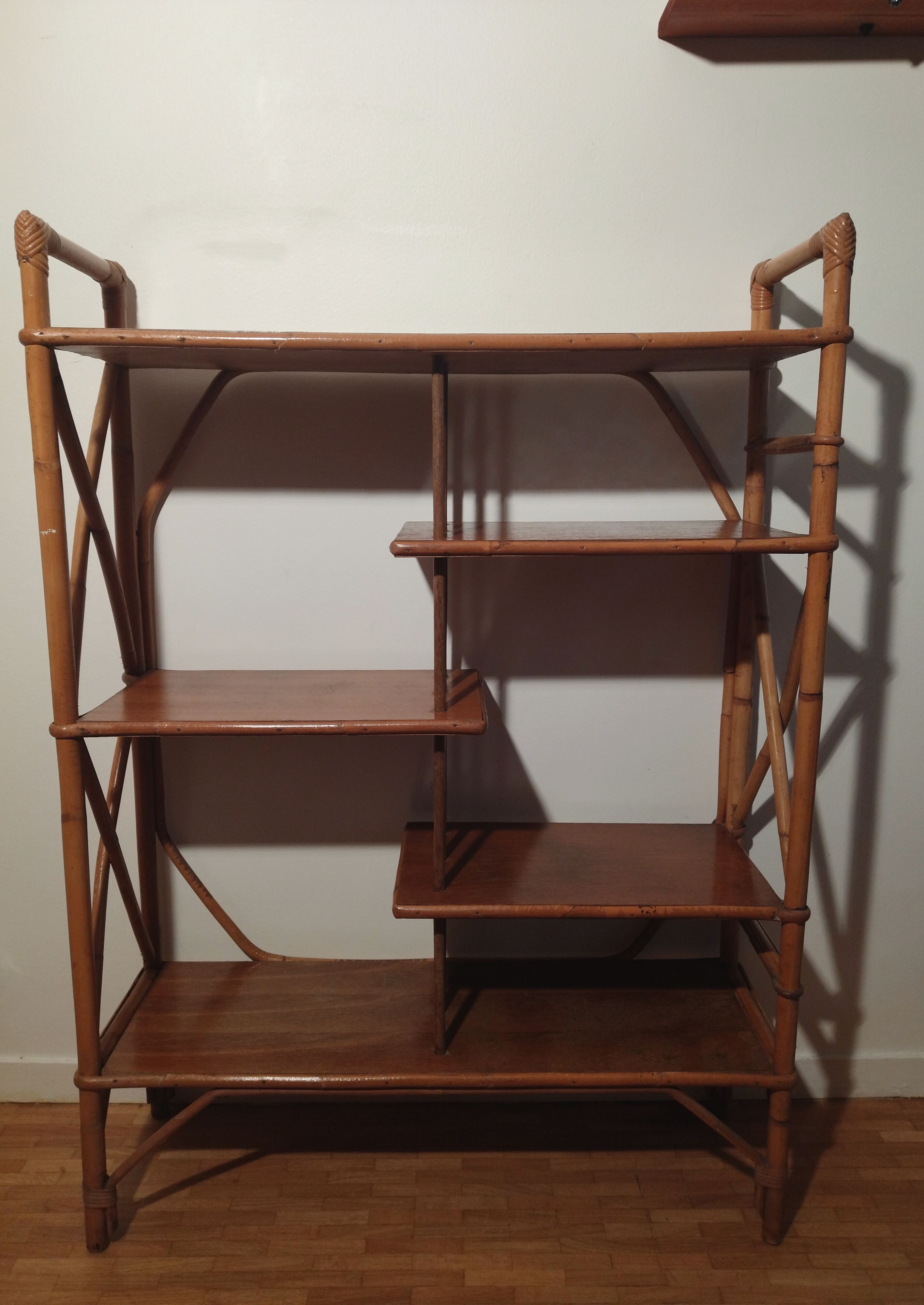 Rattan shelf, 1960s