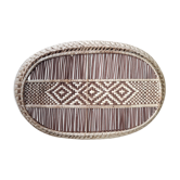 Braided rattan tray