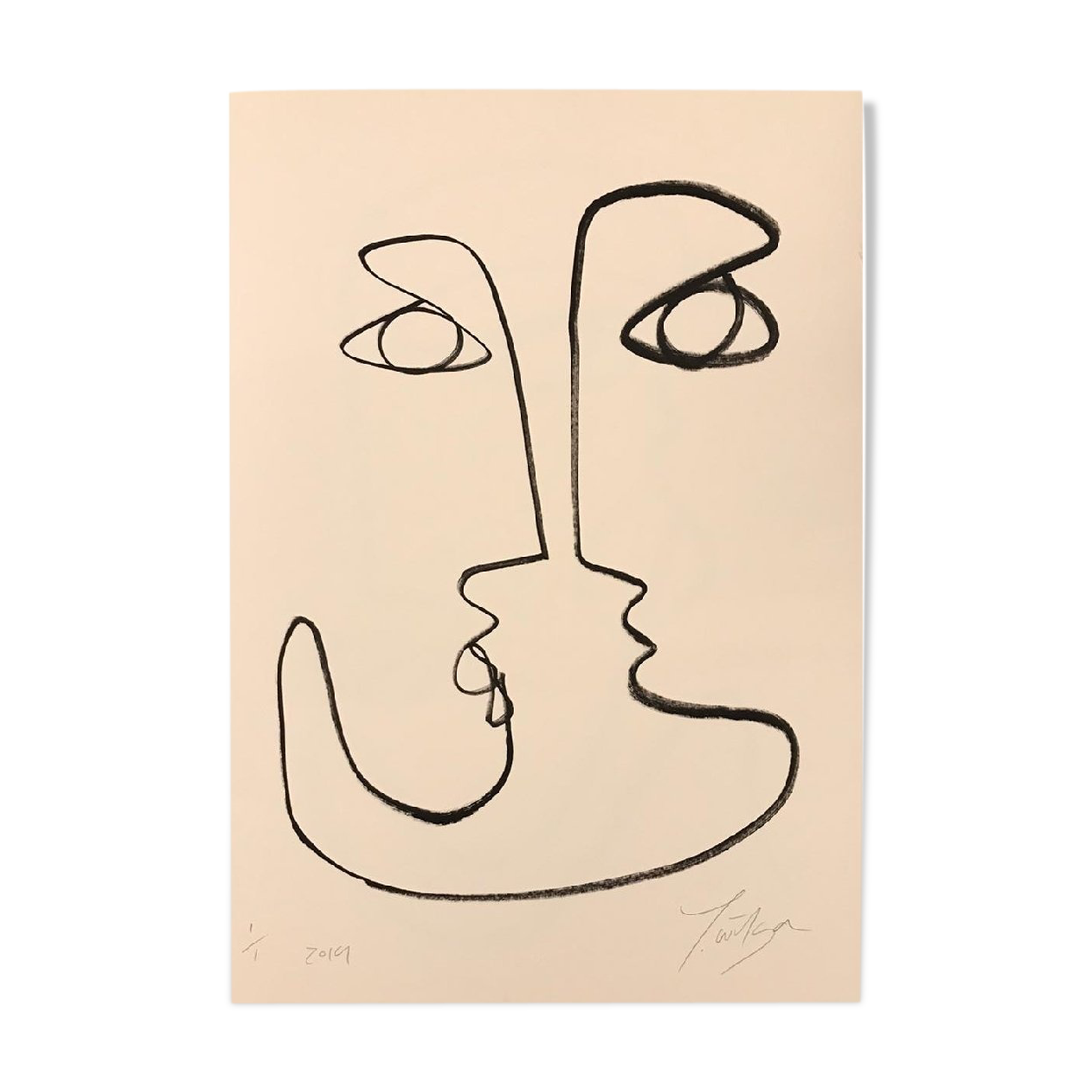 Peinture contemporaine 'all us friends' partie v original artwork