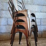 Set of 4 chairs Tolix A Xavier Pauchard 1930