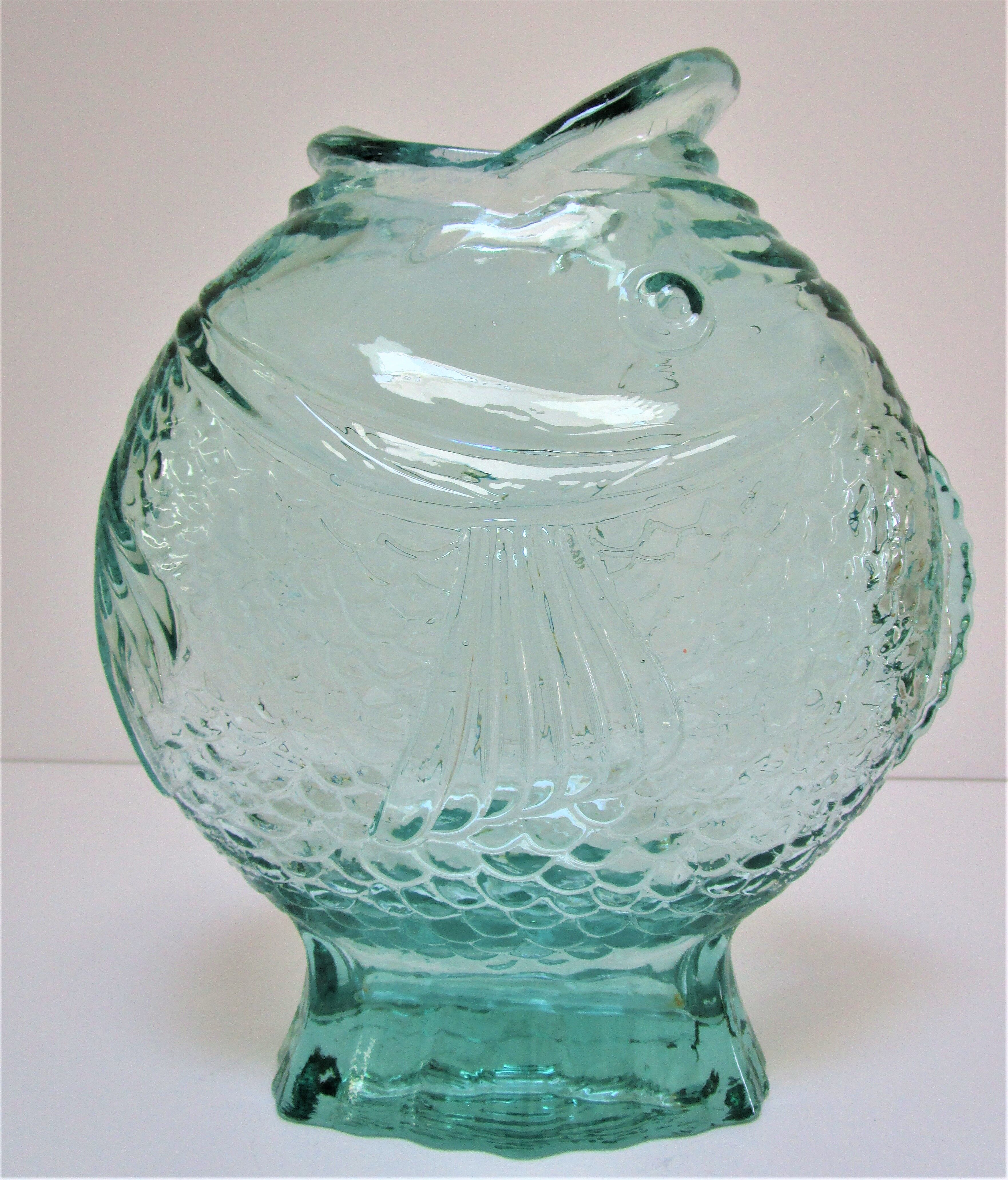 Zoomorphic vase fish glass 70s